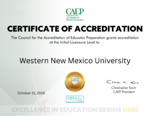 CAEP Licensure Certificate